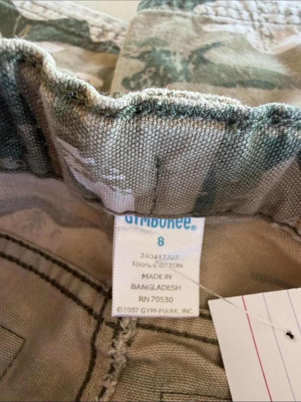 Gymboree Boys Camo Cargo Pants - Green & Khaki